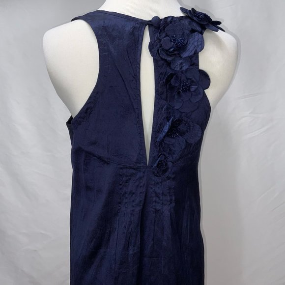 Calypso St. Barth Silk Embellished Sleeveless Midnight Blue Dress Size S - Picture 8 of 12